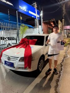 Cliente satisfeito com seu veiculo